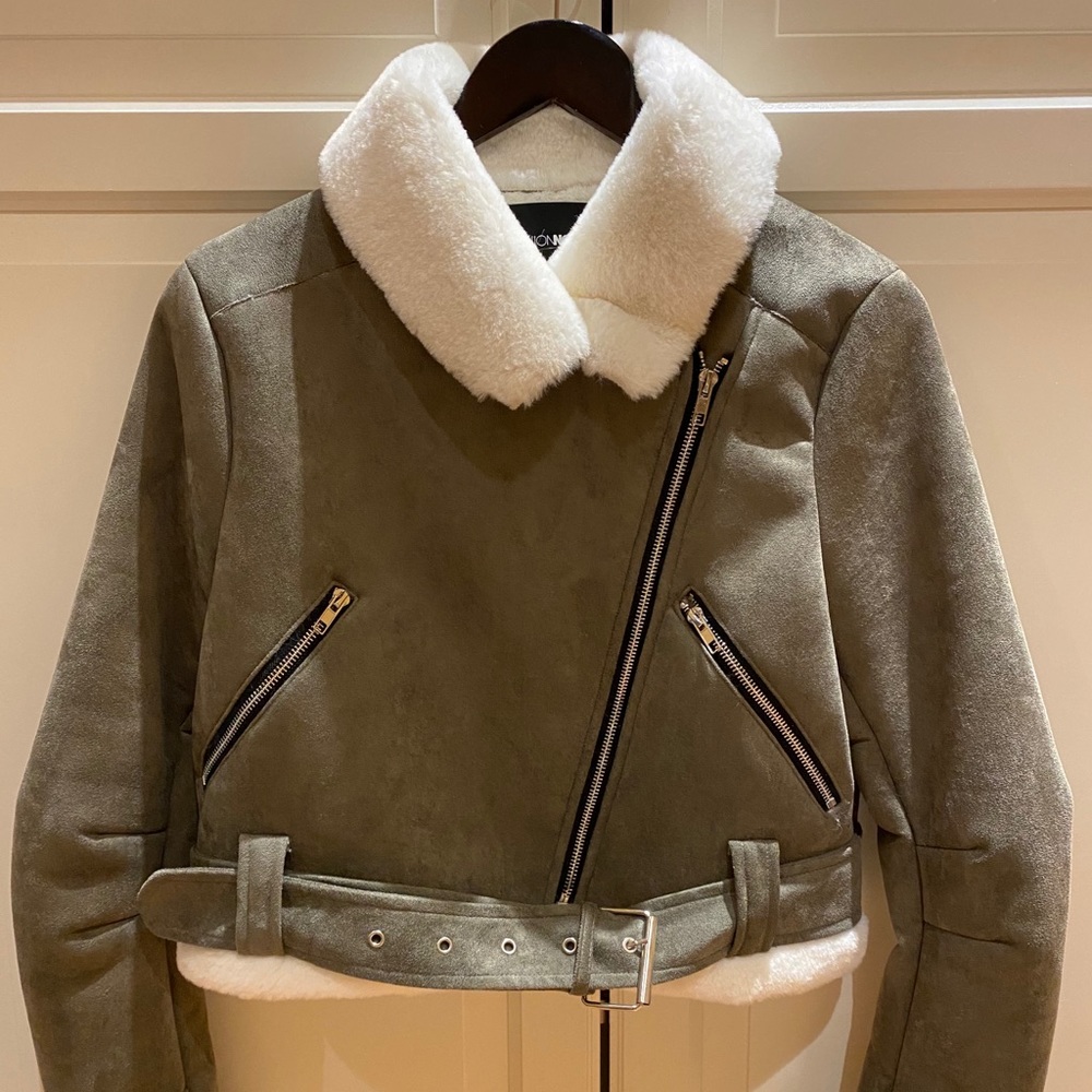 Fashion Nova Suede Crop Jacket